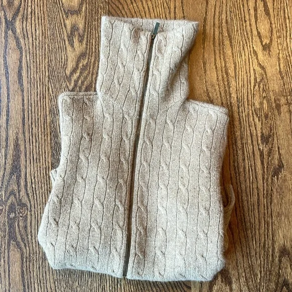 Ralph Lauren Cashmere Zip Sweater - Picture 2 of 6